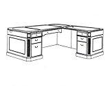 Office Furniture DMI - Right Executive L-Shaped Desk - Executive Office Fur ....