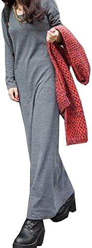 EAST 2 WEST Women's long sleeve Winter knitwear Maxi Dress (L/Gray)Japan Import