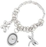 BONGO Women's BG2524 Analog Silver Dial Charm Bracelet Watch