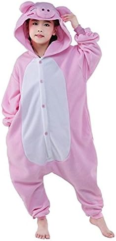 Highbest Childrens Homewear Cosplay Pajamas Cartoon Animal Onesies (85 (Age2-4), Pink Pig)