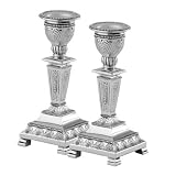Candle Holders Silver 4.5 for Shabbat and Jewish Holiday