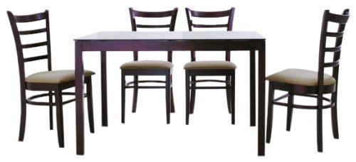 Best Price Baxton Studio Keitaro Dark Brown 5 Piece Modern Dining Set