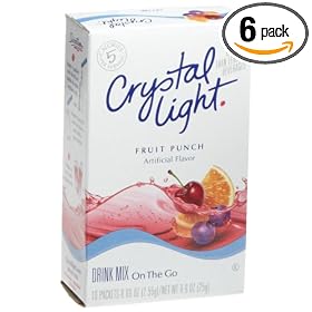Crystal Light On The Go Fruit Punch Drink Mix, 10-Count Boxes (Pack of 6)