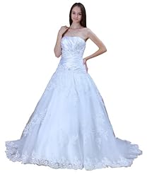 Strapless Beaded Sateen Prom Dress 