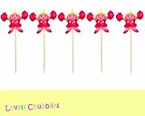Lovely Chubblies Cheerleader Birthday Candles- Pack of 5