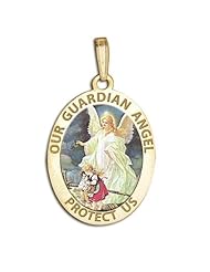 Our Guardian Angel - Medal - Available in Solid 14K Yellow or White Gold, or in Sterling Silver