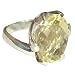 Sterling Silver Ring Jewelry with Citrin Gemstone Handmade India Style (rng336)