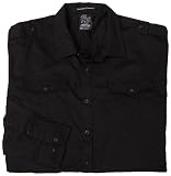 Southpole Young Mens Big & Tall Long Sleeve Button Down With Epaulettes, Black, 6X-Large