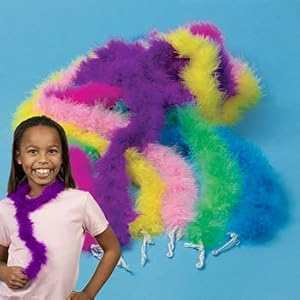 Mini Marabou Dress Up Boas Assorted Colors (12)