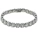 Sterling Silver Multi-Stone Princess-Cut Cubic Zirconia Bracelet by Charles Winston, 7.25