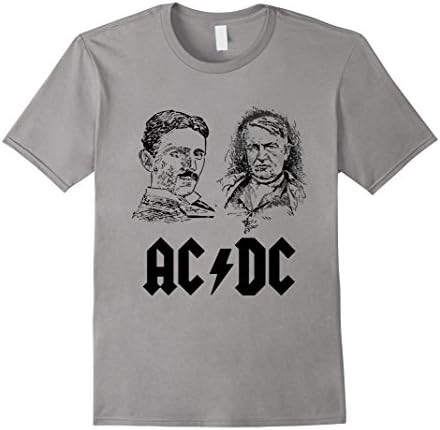 AC vs DC - Tesla - Edison - Male XL - Slate