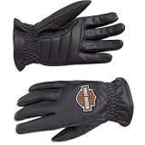 Harley-Davidson® Men's Stock Full-Finger Leather Gloves. Bar & Shield logo. 98201-07VM