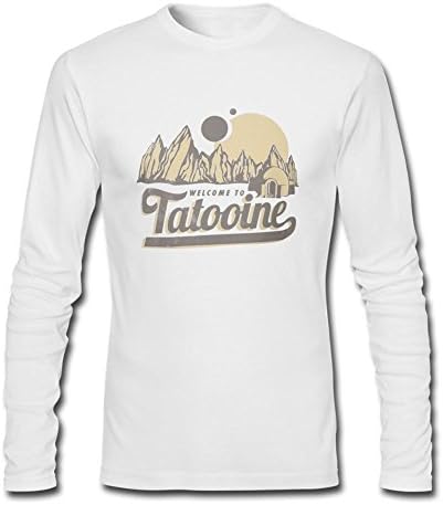 Yosni Star Wars Welcome to Tatooine Personalized Long-sleeved Tee for Men's White S