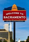 Wallmonkeys Peel and Stick Wall Decals - Welcome to Sacramento Sign - Removable Graphic