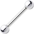 10 Gauge STEEL BARBELL Tongue Ring 5/8" 6mm