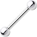 10 Gauge Steel Barbell Tongue Ring 5/8 Inches 6mm