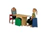 Kidkraft Natural Table with Primary Benches-color/natural/red/blue/and Green