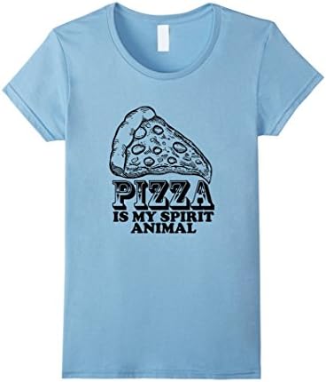 Women's Pizza Is My Spirit Animal T-Shirt Small Baby Blue
