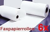 Produkt-Bild: 6 Faxpapierrollen 210x15x12 Thermopapier Faxrollen 210 mm 15 mtr 12 mm Kern