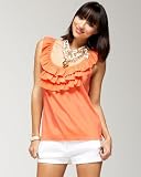 bebe Triple Ruffle Top