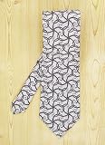 Roberto Villini Black and Grey Wild Vine Seven-Fold Tie