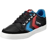 hummel STADIL LOW 63-064, Unisex - Erwachsene Sneaker, Schwarz (BLACK/BRILLIANT BLUE/RED 2640), EU 38