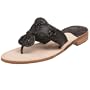 Jack Rogers Women's Palm Beach Sandal,Black/Black Patent,7 M