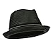 Men's Paper Woven Straw Fedora - Black XL