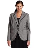 AK Anne Klein Women's Plus Size Glen Plaid Blazer