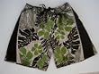 Big and Tall Mens Swim Trunks with Elastic Drawstring Waist and Board Short Style Front, 2 Inseam Slit Pockets. Mesh Lined. Brown/Floral in Sizes 2XL - 4XL