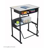 Safco AlphaBetter 20 x 28 Student Desk in Gray With Book Box