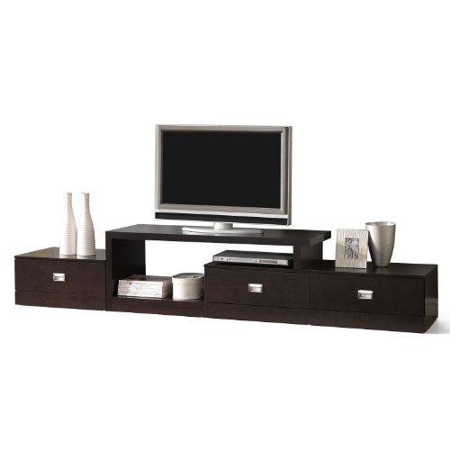 Baxton Studio Marconi Brown Asymmetrical Modern TV Stand On Sale