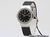 HUBLOT Classic Elegant Quartz Date Mens Watch in Steel, Black Rubber Strap, With BOX & PAPERS 1525.NE10.1