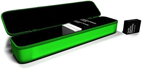 N cased - Large Hard Case for C. A. H. Card Game | All 6 Expansions. Includes 5 Moveable Dividers. Fits about 1400 Cards. BUNDLE | 7 pcs set | (green)