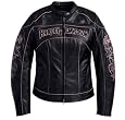 Harley-Davidson® Women`s Blossom Leather Jacket-LIMITED EDITION. Lightweight. Embroidery. Contrasting pink piping. 97002-10VW