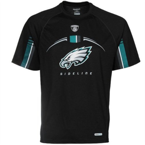 Philadelphia Eagles Reebok Sideline Gun Show Performance Speedwick Black T-Shirt - L