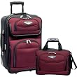 Traveler's Choice Amsterdam 2-Piece Luggage Set (Burgundy)