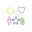 Silly Bandz Fun Shapes - 24 Pack