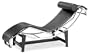 Zuo Modern Black Corbusier Chaise (Black) (36"H (at head) x 63"L x 24"W)
