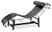Zuo Modern Black Corbusier Chaise (Black) (36H (at head) x 63L x 24W)