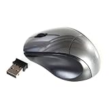 USB 2.0 sans fil souris (souris) * gris / noir * mini clé USB avec 10 m de portée sans fil 2,4 GHz * Fréquence * * * 1000 dpi numérisation Windows 7 et Mac Compatible