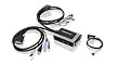 IOGear 2-Port USB DVI-D Cable KVM with Audio and Mic GCS932UB (Black)
