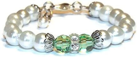 Baby Bracelet, Baby Jewelry, Baptism Bracelet, Baby Girl Jewelry, Pearl Bracelet, Birthstone Bracelet, Flower Girl Bracelet