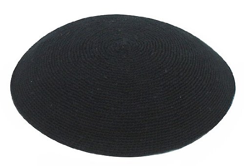 Hand Knitted Kippah - Black