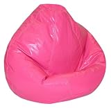 Review Elite Furniture  / Bean Bag Chair Kids Large in Magenta - Wetlook - 30-1021-122