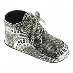 Baby Shoe Bank Engravable with Birth Information Made of Sterling Silver Plate