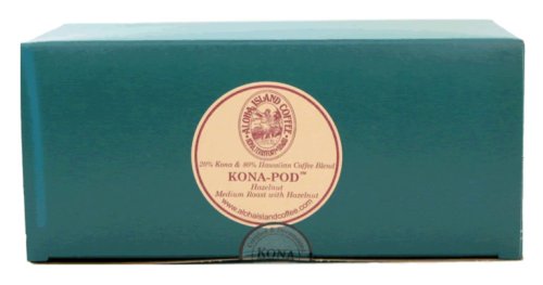 Aloha Island Coffee KONA-PODS - Island Hazelnut flavored, Kona Hawaiian Blend Coffee Pods,... by Aloha Island Coffee Company