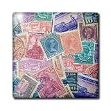 Vintage Postage I - 4 Inch Ceramic Tile