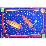Moon & Stars Rug - Rockets