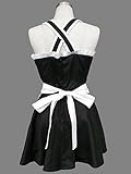 TOMSUIT Cosplay Sleeveless Halter French Maid Adult Halloween Costumes, L